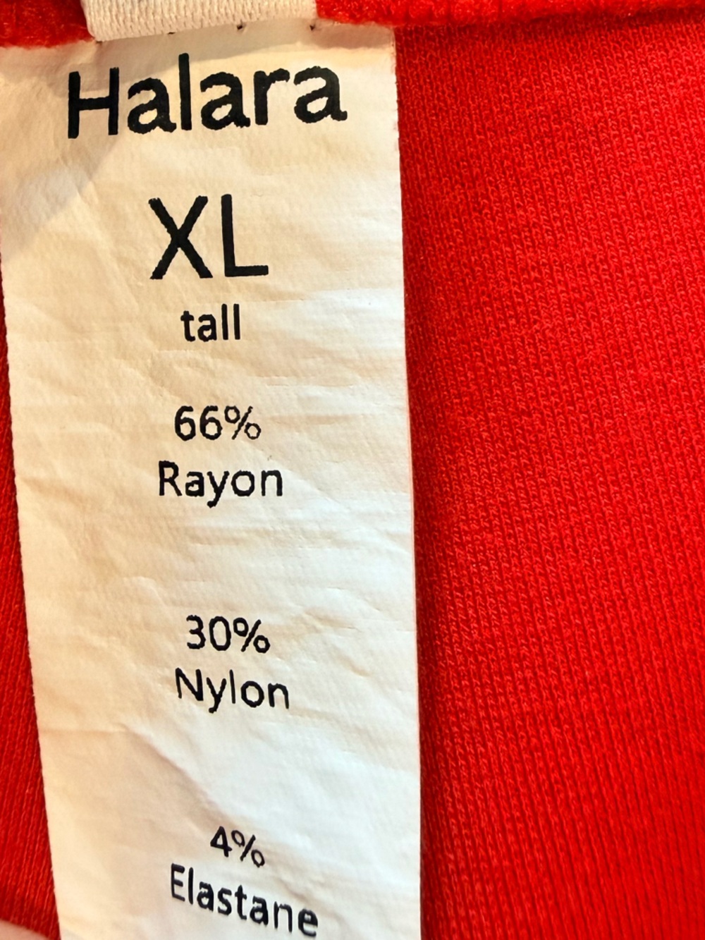 HALARA Red Pull on Stretch Pants Active Trousers Extra Large XL Tall - Picture 5 of 5